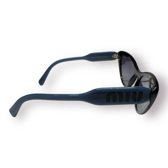 Miu Miu‎ Cateye Sunglasses Black Blue Frame w/ Crystals Rare Glam SMU-05T main image 7